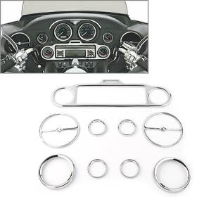 1880club 550725790958 Radio Gauge Inner Fairing Trim Kit For Harley Electra Glide Street 1996-13