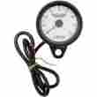 21-6849bdsw 2211-0126 Drag Specialties Matte Black 2.4in Mini Electronic 8000 Rpm Tachometer White