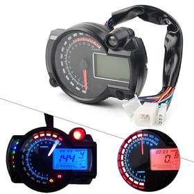22shopde 412562839972 Universal Lcd Digit 15000rpm Motorcycle Speedometer Tachometer Gauge Odometer Us