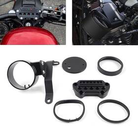 22shopde 422110111016 Cnc Side Speedometer Mount Bracket Relocation Kit Fit Harley Sporster Low Xl 883