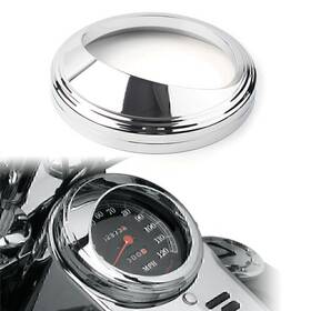 22shopde 536123263065 Aluminum Bezel Chrome Trim Ring Visor Cover For Harley With 5 Inch Speedometer
