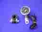39-0367 V-twin Manufacturing Deco 48mm Electronic Tachometer Black Face Coil Triggered Sportster Dyna Softail