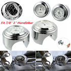 670924934936 Unbranded New Motorcycle Handlebar Mount Waterproof Dial Clock