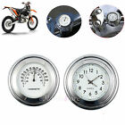 738759983281 Unbranded Universal Handlebar White Dial Clock Temp Thermometer