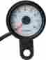 950443 Drag Specialties Ds Mini Elec Tachometer W Orange Needle 1-7 8 Matte Black Wht Face