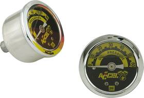 7121a Accel Liquid Filled Rear Mount Oil Pressure Gauge - 0-60 Psi Chrome