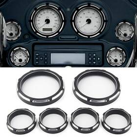 Air Rocket 422110600510 Moto Cnc Speedometer Board Burst Gauge Bezel For Harley Touring Flht Flhx 96-13