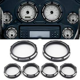 Air Rocket 550731624759 Moto Cnc Speedometer Board Burst Gauge Bezel For Harley Touring Flht Flhx 96-13