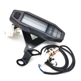 Bv-kr200 Bcsmmcar Motorcycle Lcd Digital Speedometer Odometer Tachometer Gauge Meter With Bracket