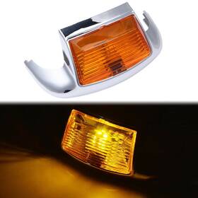 Bennet2020 Led-fd-ye #usbe251203 Front Mudguard Trim Fender Tip Led Light For Harley Electra 96-13 Touring Glide