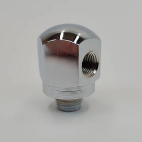 Bpd-85130 Billet Proof Designs Chrome Rocker Box Mounted Oil Pressure Gauge Adapter For Late 1971-1984 Harle