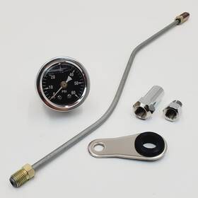 Bpd-85131 Billet Proof Designs Bpd-85131/88014-pr Rocker Box Oil Pressure Gauge Kit W. Blk For 1984-1999 Harley Big Twin Evo