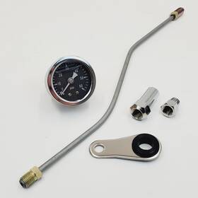 Bpd-85131 Billet Proof Designs Bpd-85131/88030-pr Rocker Box Oil Pressure Gauge Kit W. Carbon Fiber For 1984-1999 Harley Evo