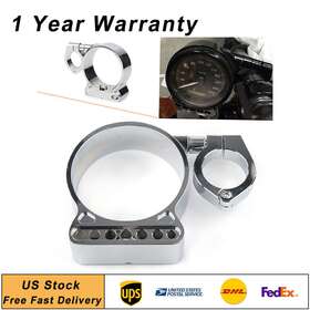 Comebuybestusa 310002408651 39mm/16 Inch Side Mount Speedo Relocation Bracket Fit Harley Sportster 04-14 Chrome