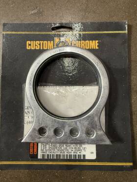 09032 Custom Chrome Billet Aluminum Speedo Tach Gauge Mount Top Clamp Harley Fxr Dyna Chopper Sporty