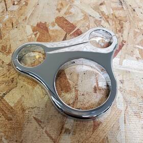 10246 Custom Chrome Single Gauge Mount For 1-1/4 Inch T-bars Harley