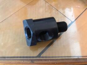 18197 Custom Chrome Oil Pressure Gauge Fitting Black For Harley Davidson