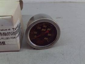 18264 Custom Chrome Oil Pressure Gauge For Harley Davidson Motorcycles #18264 New Old Stock