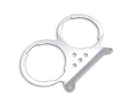 19091 Custom Chrome Dual Gauge Mount Bracket For Harley Xl And Fxr Speedo/tach #