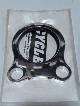 45084 Custom Chrome Autometer Tach Mounting Bracket Polished 3 3/8 Inch Fits 1 Handlebar Risers