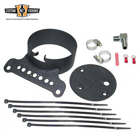 629676 Custom Chrome Specialties Black Single Gauge Bracket Mount Kit Fit For Harley Sportster