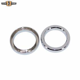 677693 Custom Chrome 2pcs 2 Inch Gauge Speedo Bezels Covers Fit For Harley Flht/x &fltr 1986-2013