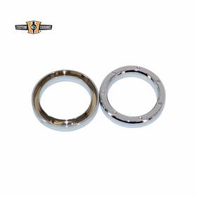 677694 Custom Chrome 2pc 2 Inch Gauge Speedometer Bezel Cover Fit For Harley Flht/x &fltr 1986-2013