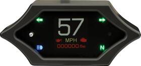 Mlx-5200-k Dakota Digital Black Spiked Handle Bar Mount Speedometer With Signals
