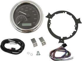 Mvx-2004-kg-c Dakota Digital Mvx Fatbob Analog/digital Gauge Chrome Black/gray