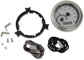 Mvx-2004-wg-c Dakota Digital Mvx Fatbob Analog/digital Gauge White/gray Chrome