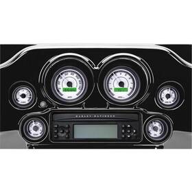 Mvx-8600-wg-k Dakota Digital Mvx 6-pack Gauge Set Black White/gray Face #mvx-8600-wg-k