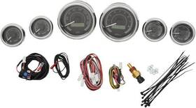 Mvx-8604-kg-c Dakota Digital Mvx 6-pack Gauge Black/gray Chrome Bezel #mvx-8604-kg-c
