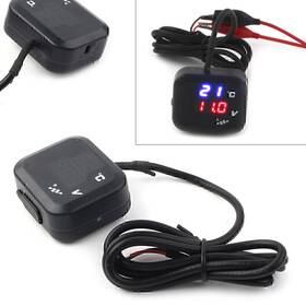 Dictorcoltd 550736886107 Motorcycle Air Temperature Gauge Led Voltmeter Voltage Thermometer Meter Usb Dictorcoltd 550736886107 Motorcycle Air Temperature Gauge Led Voltmeter Voltage Thermometer Meter Usb