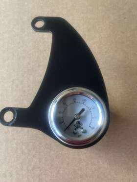 Da-gk01-wht Dirty Air Pressure Gauge Kit White Ride Chrome Female Fitting Harley Touring
