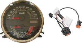 2210-0332 Drag Specialties Kmh Speedo Speedometer Tach And Harness 1996-1997 Harley Fxdwg