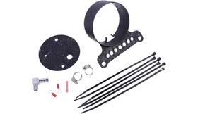 2210-0546 Drag Specialties Gauge Bracket - Single Wrinkle Black