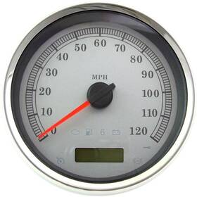 83104s Drag Specialties White 5 Inch Electronic Speedometer Gauge 04-13 Harley Sportster