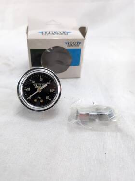 Ds-244104 Drag Specialties Harley Davidson Deluxe Oil Gauge 38-69 Bt Chrome