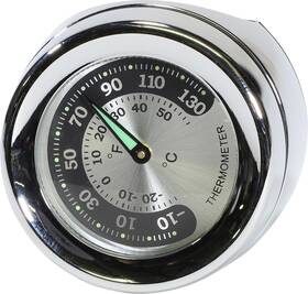 O91-6822tn Drag Specialties - Handlebar Mount Thermometer Chrome For 1.25 Inch