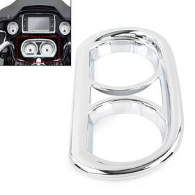 Dreamhighh 212500554499 Gauge Bezel Trim Kit For Harley Road Glide Fltrx 2015-later Motorcycle Chrome