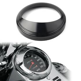 Goodyue 420012412545 Black 5 Inch Speedometer Gauge Bezel Trim Ring Visor Cover For Harley Road King Us