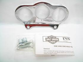 67430-04 Harley-davidson 1.5 Inch Triple Gauge Mounting Bracket Kit Softail Duece Fxstd And Flstn