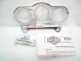 67433-04 Harley-davidson 1.5 Inch Triple Gauge Mounting Bracket Kit Softail Fxst Fxstc