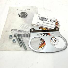 67435-04 Harley-davidson Nos Genuine 2004-2022 Xl Dyna Chrome Dual 2 Inch Gauge Bracket