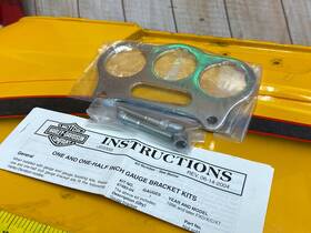 67496-04 Harley-davidson 15250 1.5 Inch Triple Gauge Mounting Bracket Kit Sportster 04-15 Xl Custom Model
