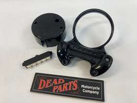 71988-10 Harley-davidson Gloss Black Handlebar Top Clamp Speedo Mount Sportster 48