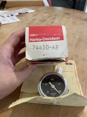 74410-68 Harley-davidson Oil Pressure Gauge
