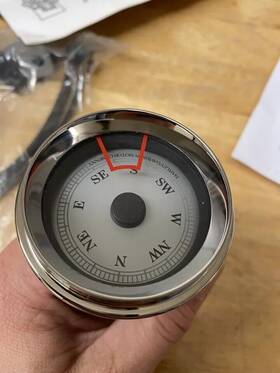 74487-04 Harley-davidson Nos Genunie 1996- Later Touring Electronic Compass Silver Face