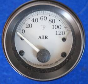 75166-00 Harley-davidson Genuine Street Road Glide Fairing Silver Air Temp Gauge Black Bezel 96-13