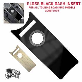 Mp12-003-0022bid Hkss Black Fuel Tank Dash Insert Console For Harley Touring Road King Flhr 08-24
